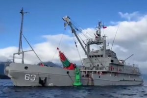 Buque “Ingeniero Slight” realizó mantenimiento a la señalización marítima en el área de Aysén