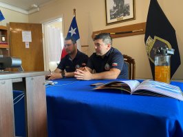 Base Naval Antártica “Arturo Prat” efectuó videoconferencia con alumnos de Colegio de Quillón