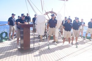 Dotación del Buque Escuela (BE) “Esmeralda” conmemora especialidad de Torpedos y Armas Antisubmarinas