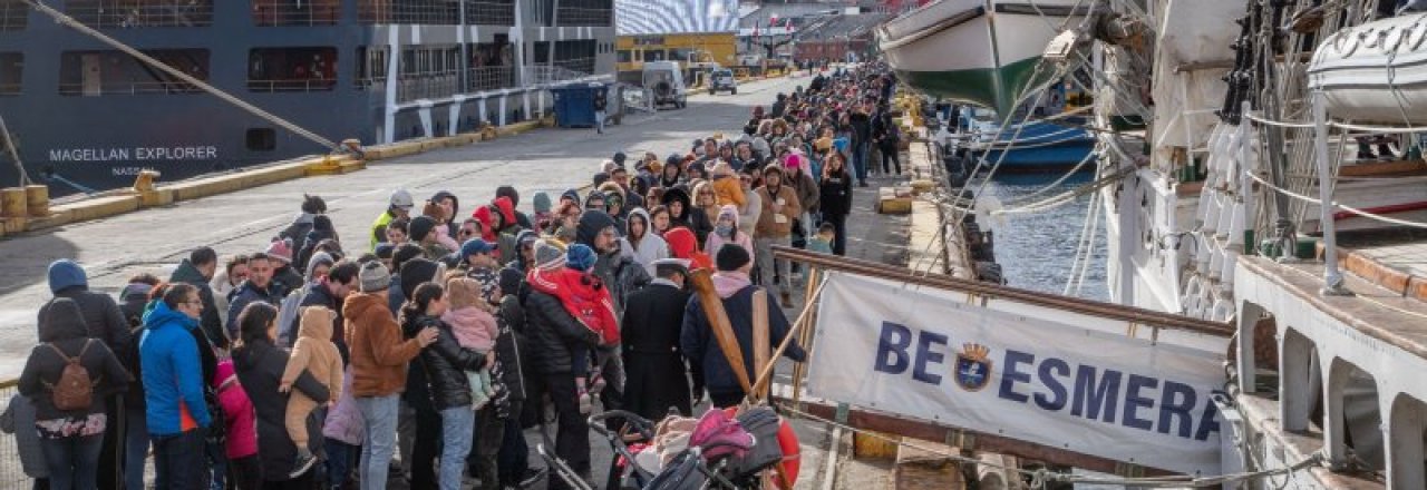 Buque Escuela (BE) "Esmeralda" concluye vistas en Magallanes con récord de asistencia